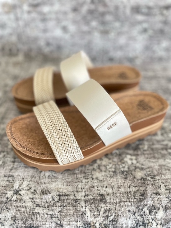 Reef Shoes - Reef Cushion Vista Platform Sandals Size 7 Tan Beige Cream